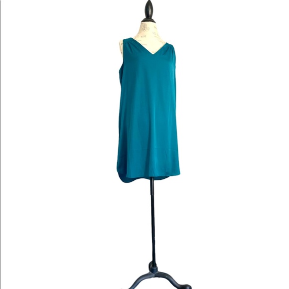 Old Navy sleeveless mini dress dark turquoise color size M - Picture 2 of 7